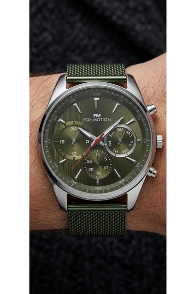 Formotion Fm.B33122.01 Functions Active Steel Case Mesh Cord Men's Wristwatch