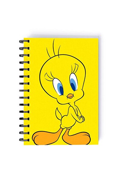 Generic Spiral A5 Notebook Tweety Bird Standing Retro Looney Tunes 90s Cartoo...