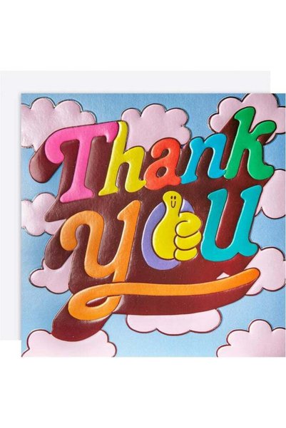 Generic Hallmark 'Thumbs Up' Contemporary Thank You Greeting Card (16 x 18 cm)