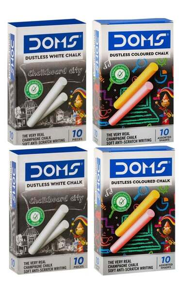 Generic 40-Piece Dustless Chalk Multicolour