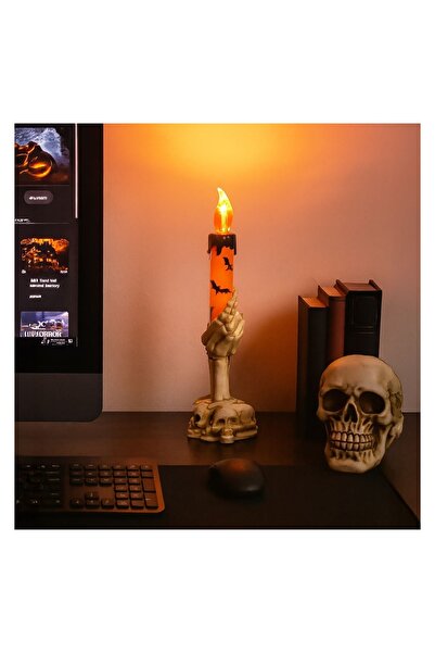 OEM Sfeșnic cu Model Mana de Schelet & Lumânare LED de Halloween 6.5x5x21 cm ...