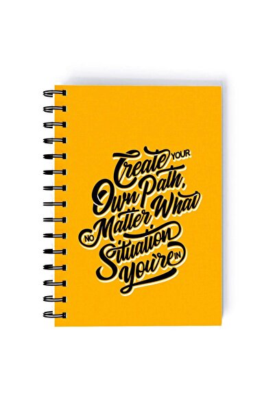Generic Create Your Own Path Quote Rectangle Spiral A5 Notebook Multicolour