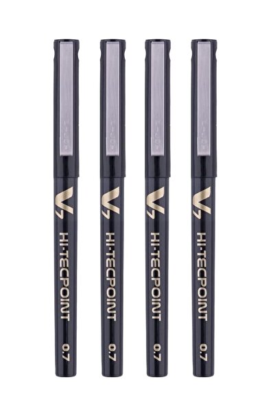 Generic 4-Piece Hi-tecpoint V7 Fine Rollerball Pen Black Ink