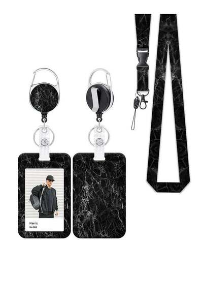Generic Vertical ID Badge Holder with Detachable Neck Lanyard Strap, ID Card ...