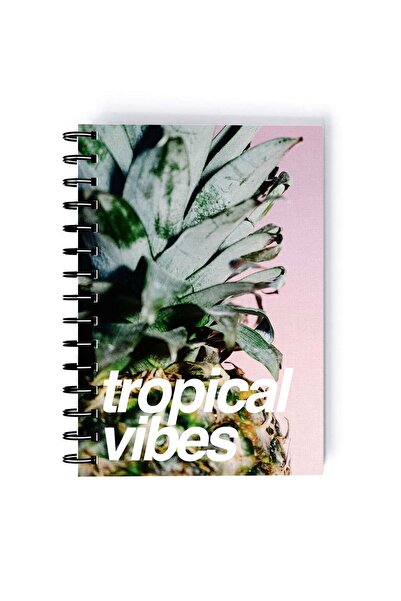 Generic Spiral A5 Notebook Beach Vibe Tropical Vibes Pink Aesthetics