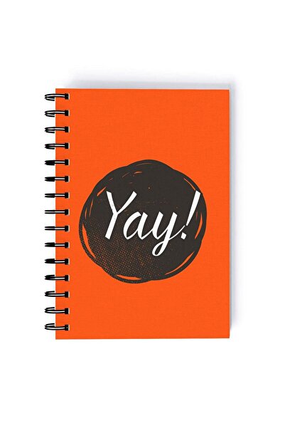 Generic Spiral A5 Notebook Cartoon Yay Funny Typography