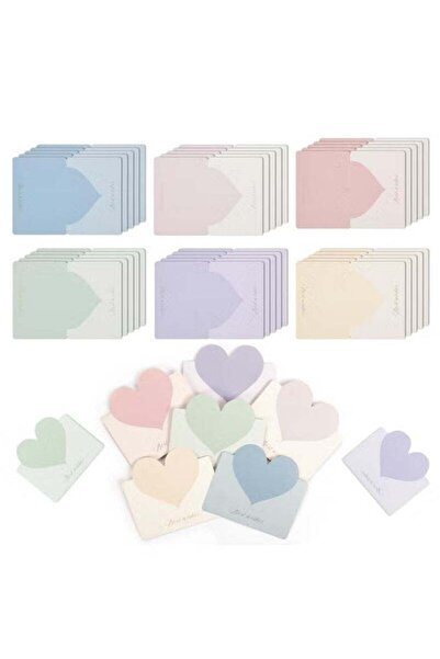 Generic 30Pcs Love Heart Greeting Cards with Envelopes - Foldable Blank Note ...