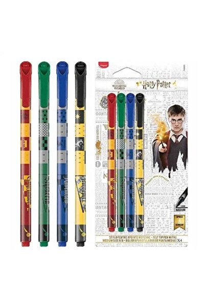 Generic Maped Harry Potter Medium Felt Tip Pens Pack (4 Count)