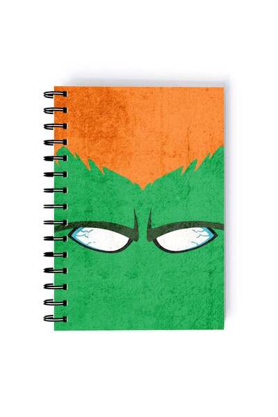 Generic Street Fighter Blanka Printed Spiral A5 Notebook Green/Yellow