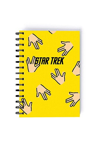 Generic Team Of Star Trek Printed Spiral A5 Notebook Grey/Blue/Red