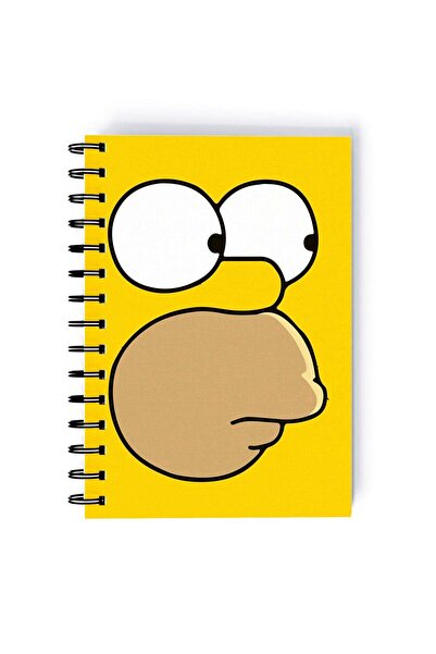 Generic The Simpsons Face Printed Spiral A5 Notebook Yellow/Black/White
