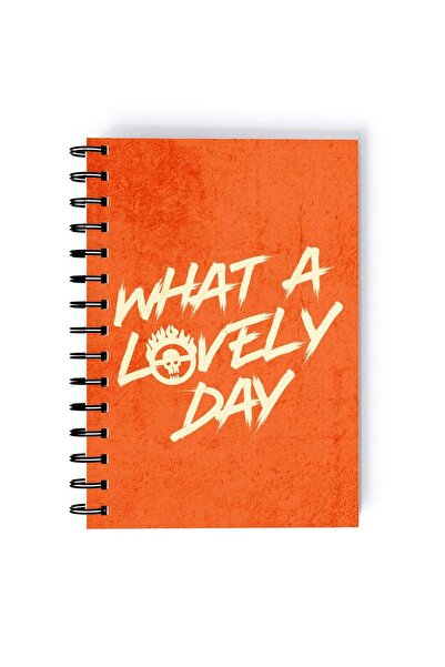 Generic What A Lovely Day Printed Spiral A5 Notebook Orange/Beige