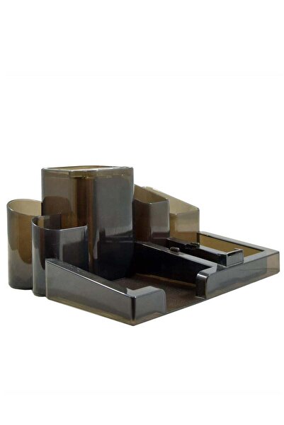 Generic 8 Compartment Organizer Transparent Smoked Desk