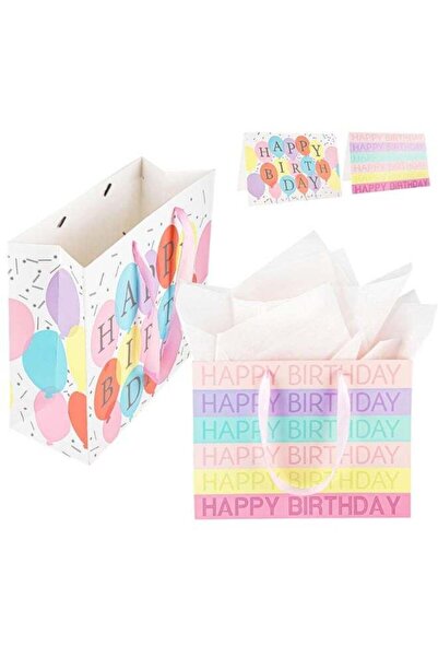 Generic 2 Pcs Happy Birthday Gift Bag Set, Large Colorful Happy Birthday Gift...