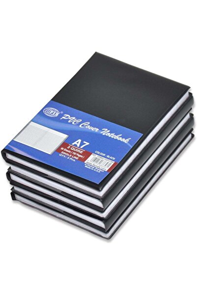 Generic PVC Notebook A7, 2-Quires Black 5-Piece - FSNBA72QPVCBK