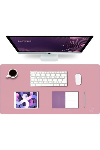 GENERAL K KNODEL Large Office Leather Desk Mat, Mouse and Keyboard Pad, Compu...
