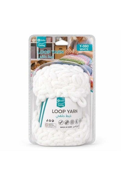 Generic Italo White Loop Yarn- White