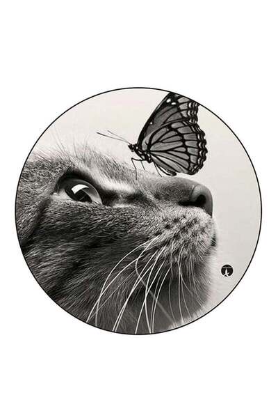 Generic Cat Printed Round Pin Badge Multicolour