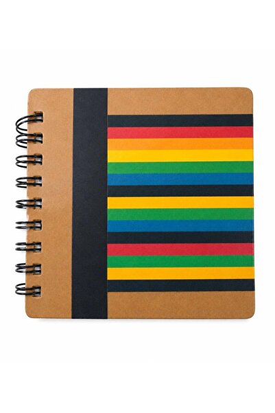 Generic Brown Mystery Notebook with Multicolor Stripes White paper 160 pages,...