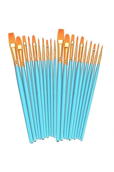 Generic 2 Pack 20 Pcs Round Pointed Tip Nylon Hair Artist Acrylic Paint Brush...