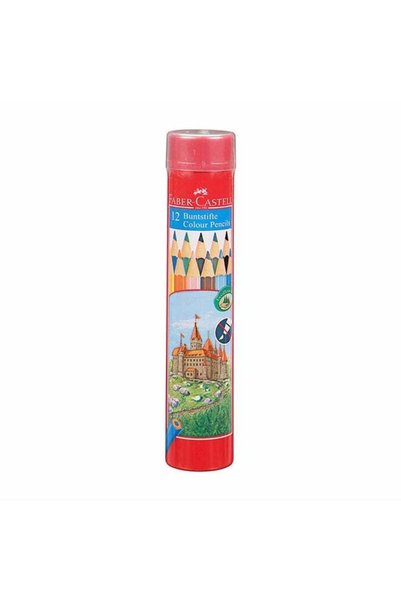 Generic 12-Piece Color Pencils In Round Tin Multicolour