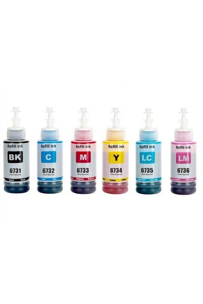 Generic NexNova® Ink Set 673 for EcoTank for EPSON Pack of 6 (M C Y LC L,M BK...