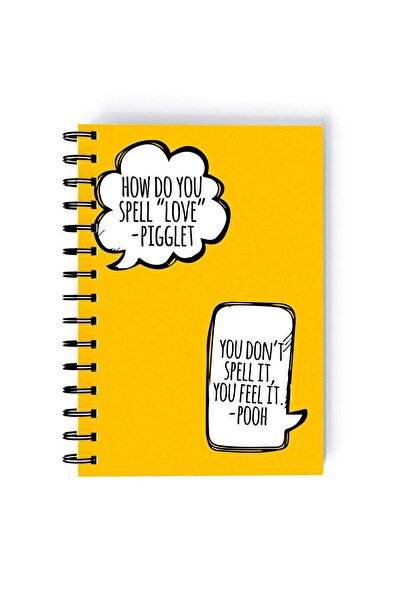 Generic Spiral A5 Notebook Laptop Sleeve Winnie The Pooh Cute Quote Orange Ae...