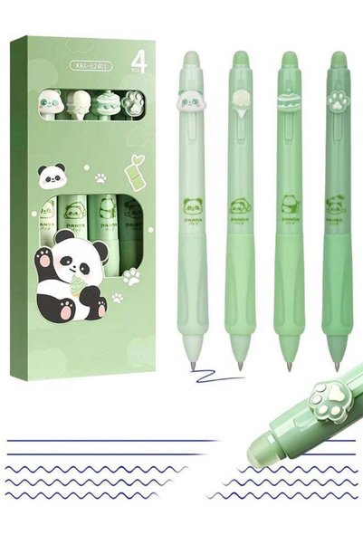 Generic 4 PCS Cute Retractable Erasable Gel Pens Fine Point 0.5mm Blue Inks M...