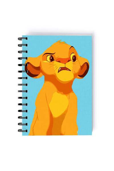 Generic Lion King Themed Spiral A5 Notebook White/Grey/orange