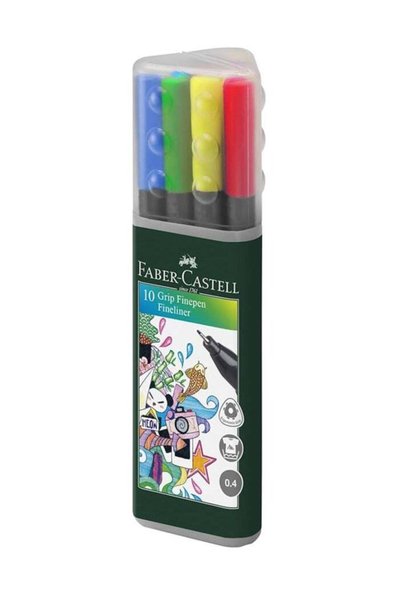 Generic Faber-Castell Fineliner Grip Finepen Box of 10 Multicolor