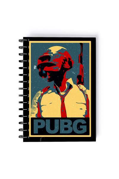 Generic Spiral A5 Notebook PUBG Retro Design Man Multicolor