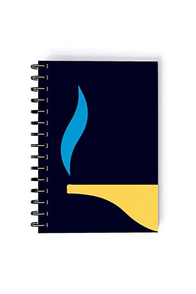 Generic Aladdin Lamp Printed Spiral A5 Notebook Navy/Blue/Yellow