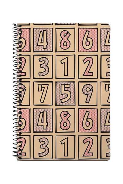 Generic Do Sukudo A5 Spiral Notebook Brown/Red/Blue