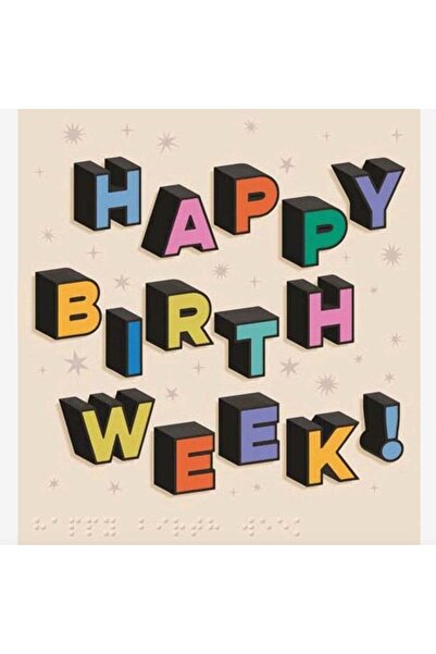 Generic Pigment Studio Blom Happy Birth Week Greeting Card