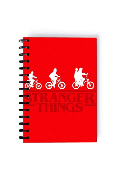 Generic Stranger Things Team Name Printed Spiral A5 Notebook Maroon/White/Black