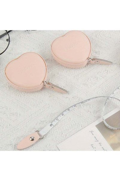 Generic 1pcs Heart-Shaped Cortex Tape Measure – Automatic Retractable MiNi Me...