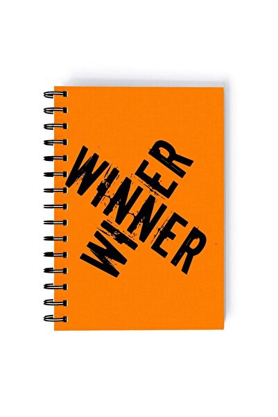 Generic Spiral A5 Notebook PUBG Typography Winner Orange