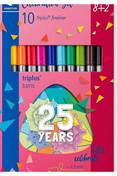 Generic STAEDTLER Triplus Fineliner Celebration Set - 10 Assorted Colours, 0....