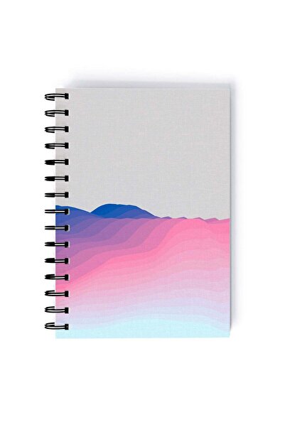 Generic Spiral A5 Notebook Japanese Gradient Light Colors Pink Aesthetics