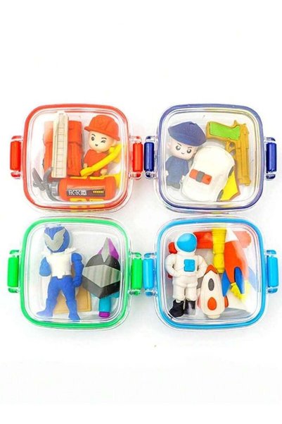 Generic Ultraman Creative Stationery Eraser Set – Assorted Lunch Box Design (...