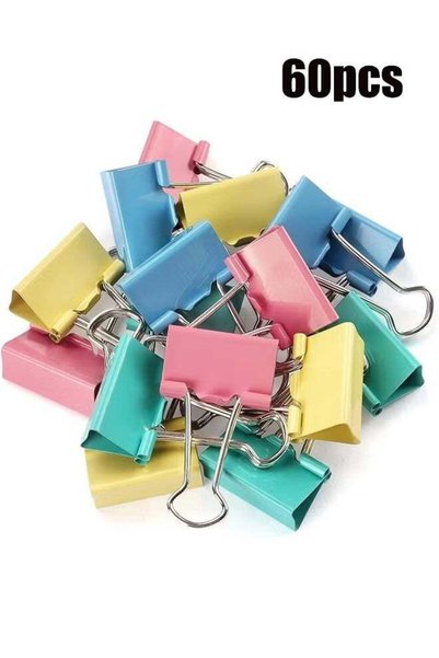Generic 60 Pieces Combination Office Supplies, Binder Clips, Color Office Cli...