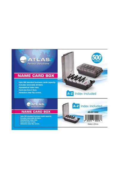 Generic Card file Case 500 Cards Grey/Black