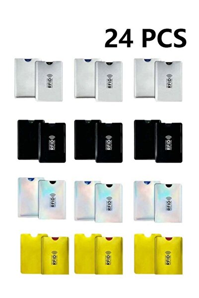 Generic RFID Blocking Sleeves (24 Protector Holders in 4 colors ), Identity T...