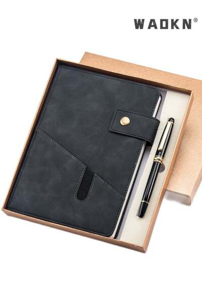 Generic Black A5 Lined Leather Journal Notebook,Personalized Hardcover Journa...