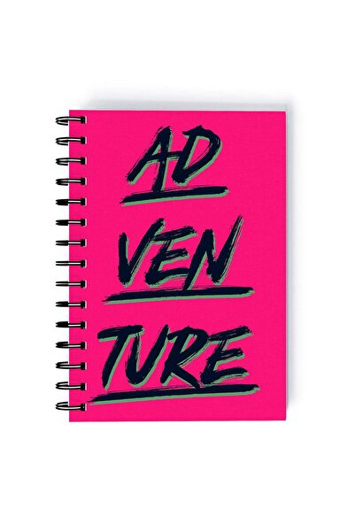Generic Spiral A5 Notebook Typography Motivational Quote Adventure Aesthetics