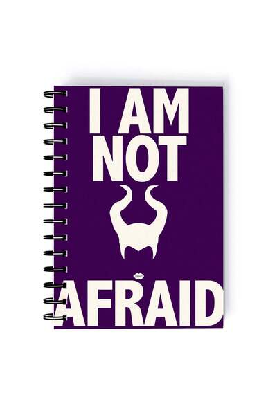 Generic Spiral A5 Notebook Maleficent Quote I am not Afraid Classic Disney Vi...