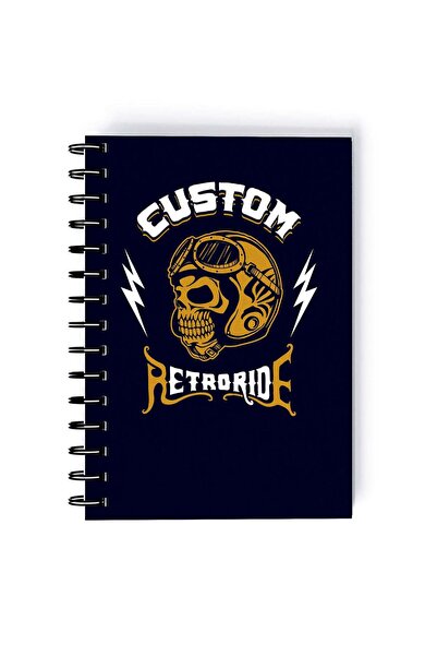 Generic Custom Bike Ride Quality Rectangle Spiral A5 Notebook Multicolour