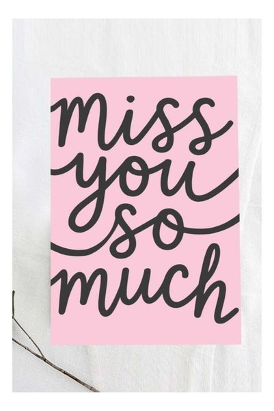 Generic Miss You So Much Greeting Card – Thinking of You Card for Friend, Par...