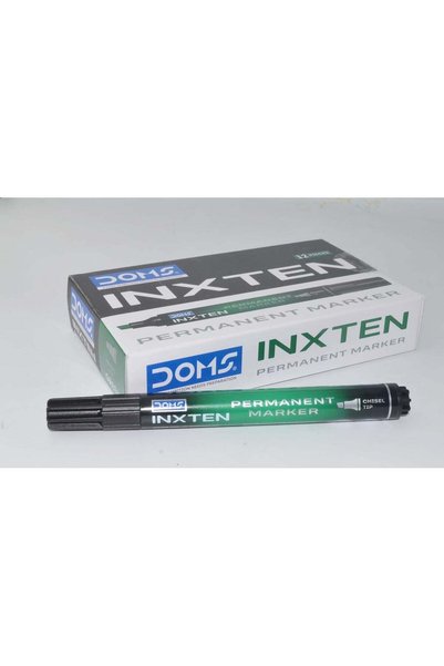 Generic Doms Inxten Permanent Marker with Chisel Tip, 12 Pieces Pack, Green