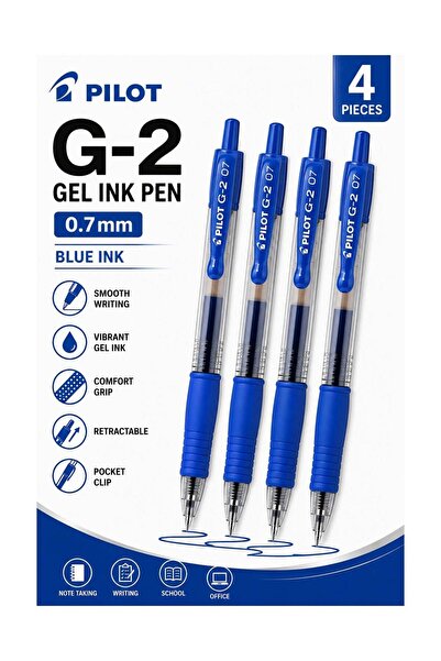 Generic 4-Piece G-2 Gel Ink Pen 0.7mm Tip Blue Ink